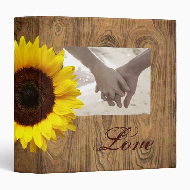 Barn wood Rustic Country cowboy Wedding Binder (Front/Spine)