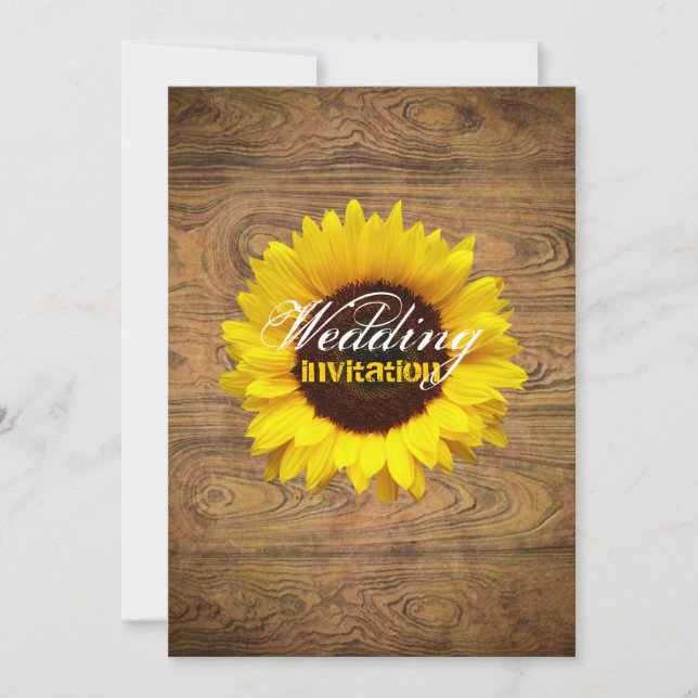 Barn wood Rustic Country cowboy Wedding Invitation (Front)