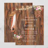 Barn Wood Sting of Lights Couples Shower