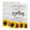 Barn wood sunflowers typography rustic wedding