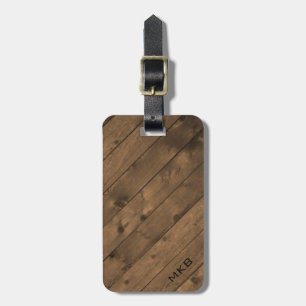 Barn Wood Tag w/ leather strap