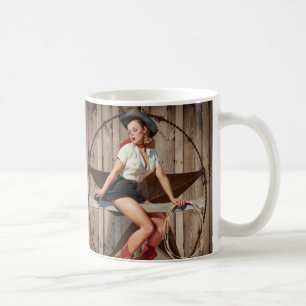 Barn Wood Texas Star western country Cowgirl Coffee Mug