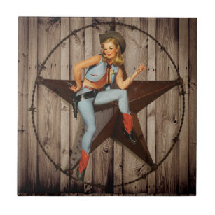 Barn Wood Texas Star western country Cowgirl Tile