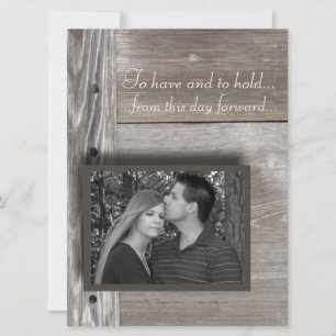 Barn wood wedding invitation