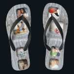Barn Wood Your Personalized Photo Collage Flip Flops<br><div class="desc">Barn Wood Your Personalized Photo Collage Flip Flops</div>
