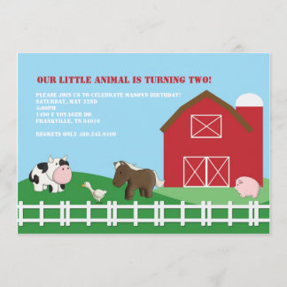 Barn Yard Friends Invitation