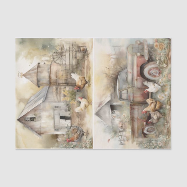 Barn Yard  Tissue Paper (Front)