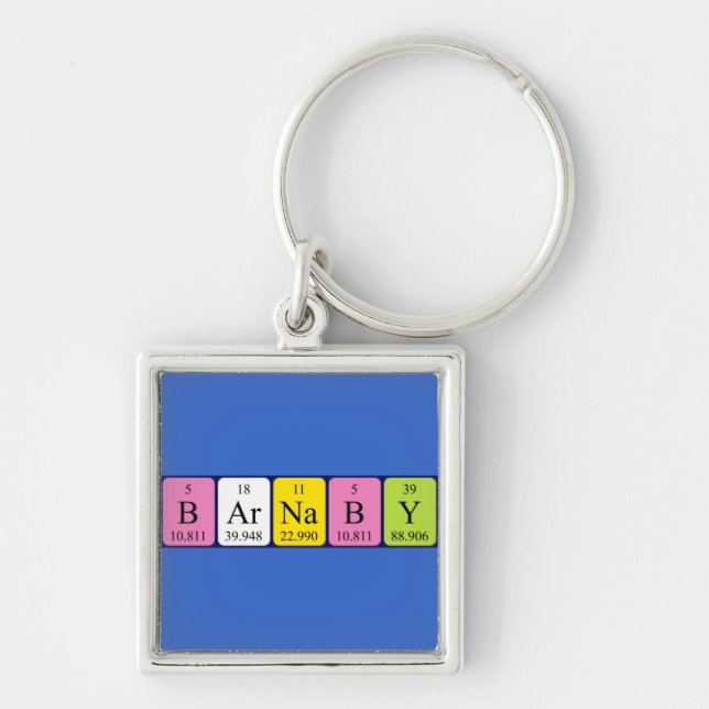 Barnaby periodic table name keyring (Front)