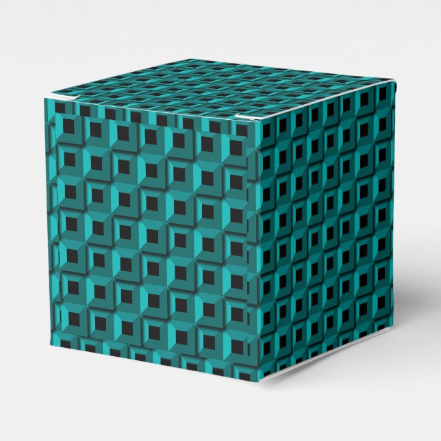 Barnacles in Turquoise Classic 2x2 Favour Box (Front Side)
