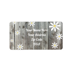 Barnboard Daisy Return Address Labels