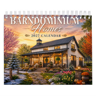 Barndominium Homes 2027 Calendar | Rustic Country