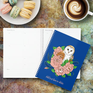 Barne Chouette Fleurs roses Bleu