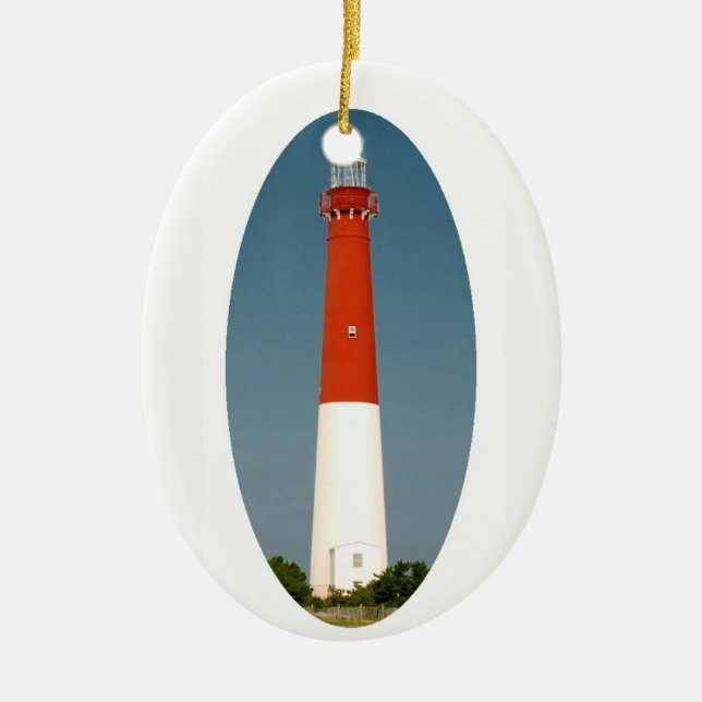 Barnegat Lighthouse Ceramic Ornament (Front)