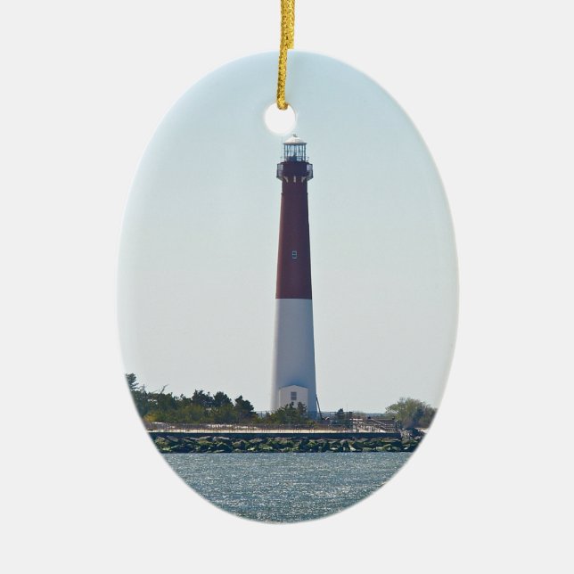 Barnegat Lighthouse (Old Barney) LBI Ornament (Front)