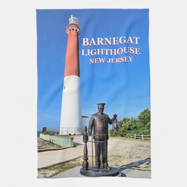 Barnegat Lighthouse, serviette de thé du New Jerse (Vertical)