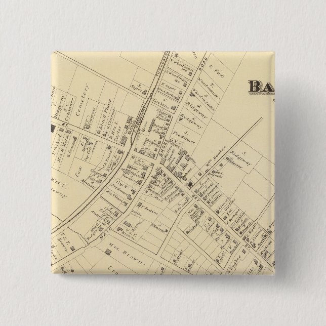 Barnegat, New Jersey 2 Inch Square Button (Front)