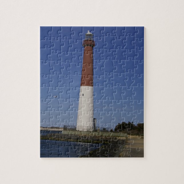 Barnegat Old Barney Lighthouse New Jersey Photo Jigsaw Puzzle (Vertical)