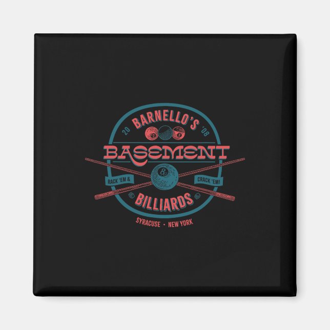 Barnellos Basement Billiards  Magnet (Front)