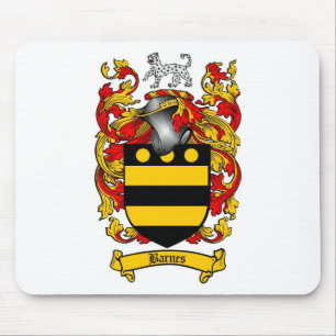 BARNES FAMILY CREST -  BARNES COAT OF ARMS MOUSE PAD