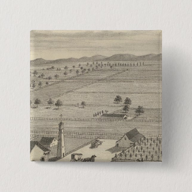 Barnes res, Woodland 2 Inch Square Button (Front)