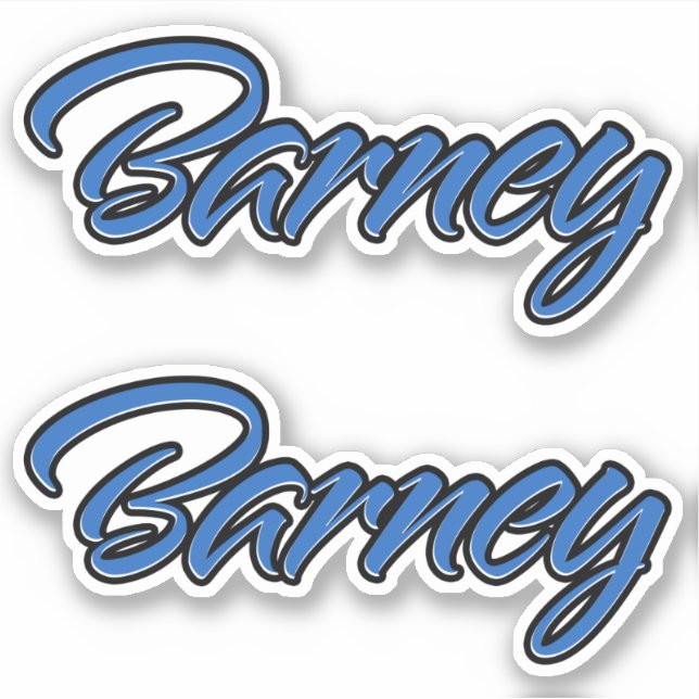 Barney Blue Autocollants Sticker Stickerset (Devant)