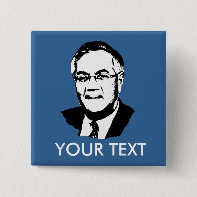 Barney Frank 2 Inch Square Button (Front)