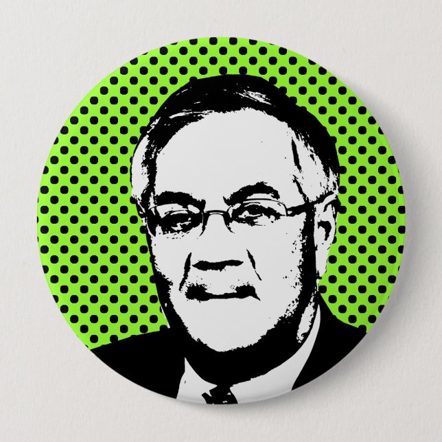 Barney Frank 4 Inch Round Button (Front)