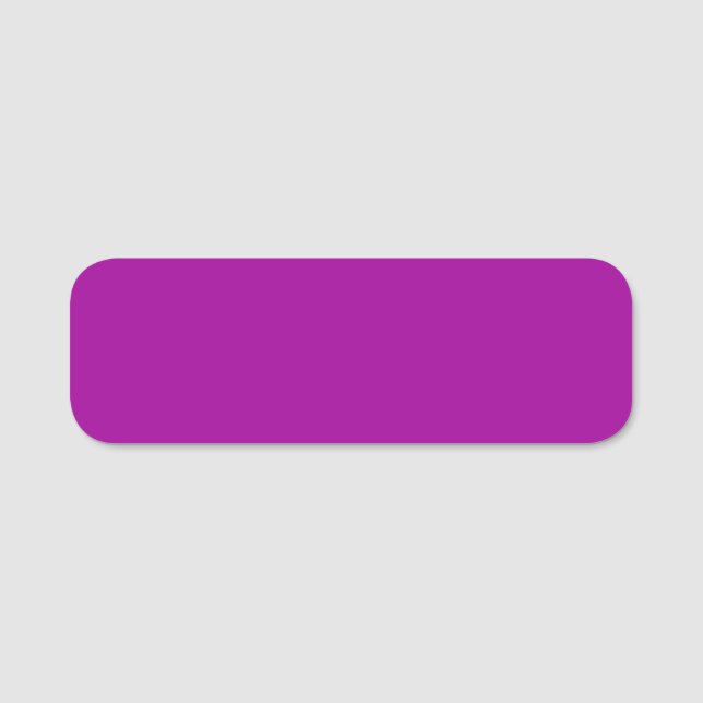  Barney purple (solid colour)  Name Tag (Front)