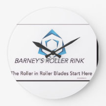 Barney Roller Rink Wall Clock 