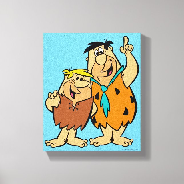 Barney Rubble and Fred Flintstone Canvas Print (Front)