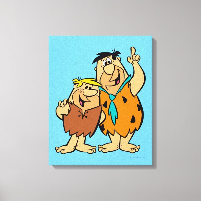 Barney Rubble and Fred Flintstone Canvas Print (Front)