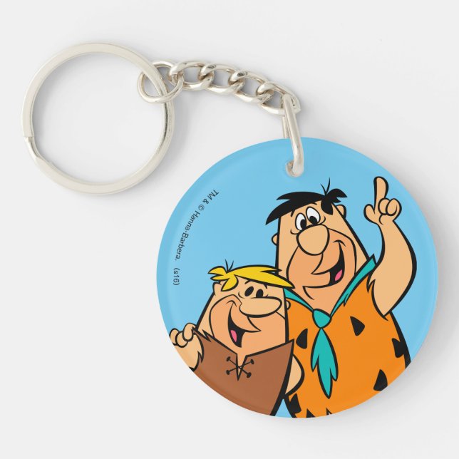 Barney Rubble and Fred Flintstone Keychain (Front)