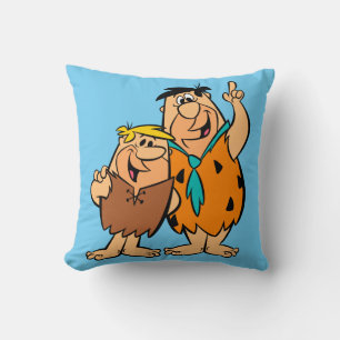 Barney Rubble and Fred Flintstone Throw Pillow