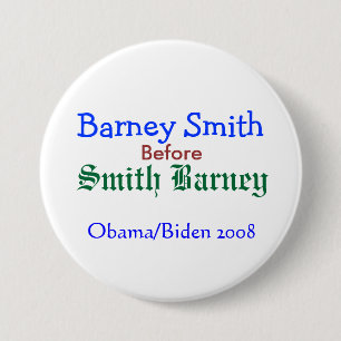 Barney Smith before Smith Barney 3 Inch Round Button