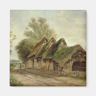 Barns at Flatford (oil on canvas) Magnet