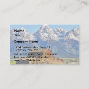Barns Grand Tetons Mountains Business Card