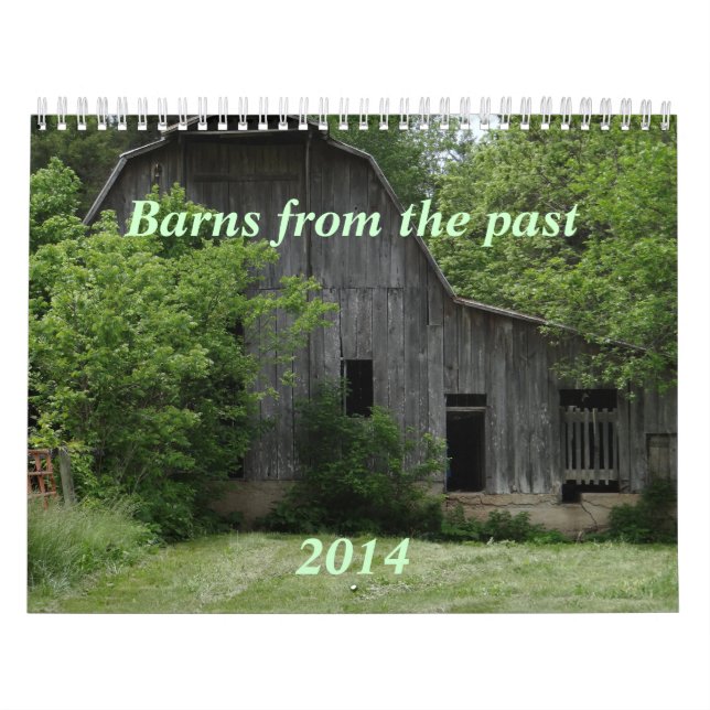 Barns of the Past Calendar- personalize Calendar (Cover)