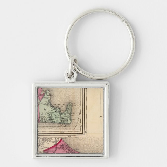 Barnstable, Dukes, Nantucket counties Keychain (Front)