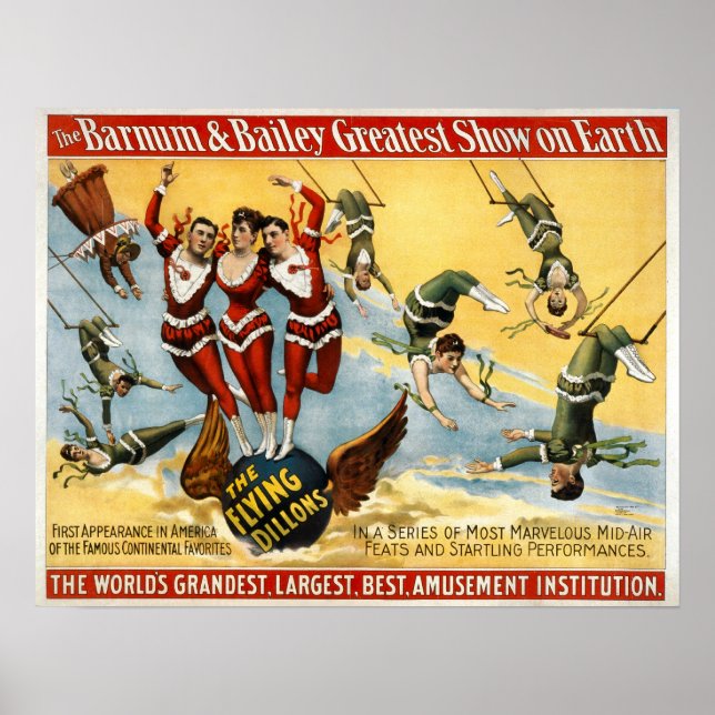 Barnum and Bailey - The Flying Dillons Poster (Front)