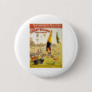 Barnum & Bailey Coney Island Water Carnival 2 Inch Round Button