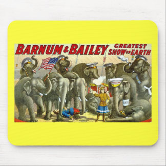 Barnum & Bailey - Elephants - Vintage Ad Mouse Pad