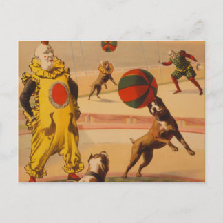 Barnum & Bailey - Marvellous Football Dogs Postcard