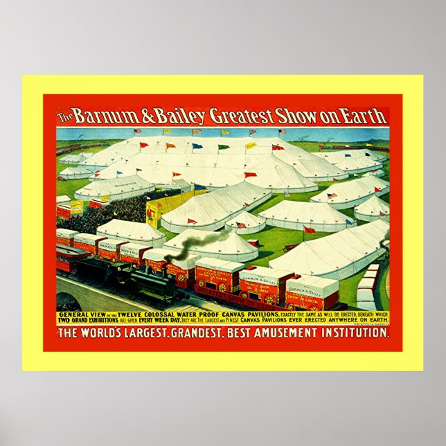 Barnum & Bailey ~ Poster du cirque Vintage (Devant)