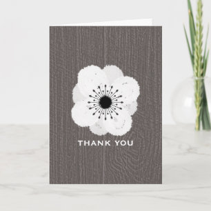 Barnwood Inspired French Anemone Thank You Card