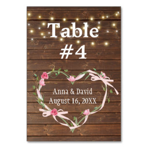 Barnwood Light String Table Number
