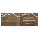 Barnwood Lights Aqua Wedding Guest Book