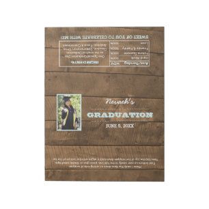 Barnwood Lights Graduation Favour Candy Wrappers Notepad