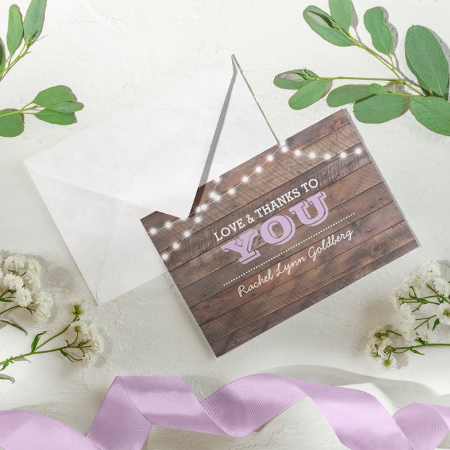 Barnwood Lights Lilac Bat mitzvah Merci Note (Créateur téléchargé)