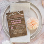 Barnwood Lights Pink B"H Bat Mitzvah Invitation<br><div class="desc">These casual chic invitations are perfect for any Bat Mitzvah celebration. Each line of text is fully customizable to say just what you want!</div>