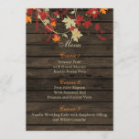 Barnwood Rustic ,fall leaves wedding menu cards<br><div class="desc">Barnwood Rustic , fall leaves wedding menu. Matching products also available.</div>